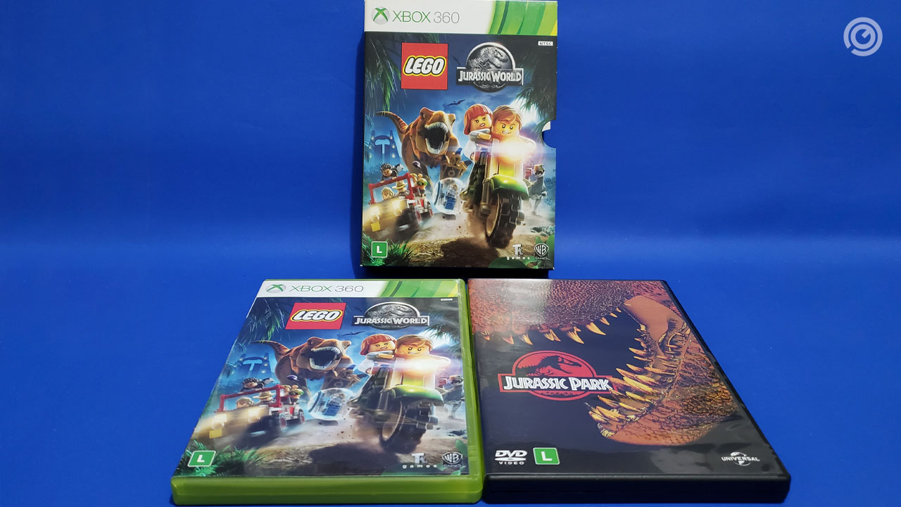 Jogo Xbox 360 Lego Jurassic Wold+Filme Jurassic Park.